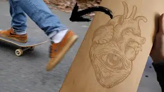 Große Gravuren auf Skateboards und krumme Oberflächen lasern | Verrückte Dinge mit Co2 Laser Cutter