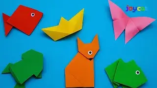 5 Cool and Easy Origami Ideas | Fun Paper Crafts for Kids by JoyCat ✂️🦋