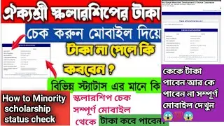 How To Check Aiyakashree scholarship Application status 2022-23||Minority Scholarship status check||