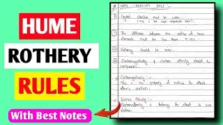 Hume Rothery Rules !! Hume Rothery Rules For Solid Solutions !! Material Science !! Mech Decode