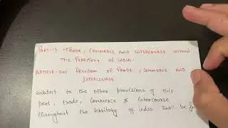 Article-301| constitution of India|part-13|Trade,commerce &intercourse within the territory of India