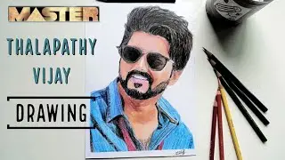 Thalapathy vijay drawing | 'MASTER' MOVIE | MASTER TEASER.#thalapathyvijay #masterdrawing