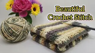 Самый красивый узор крючком! Детское одеяло с двухрядным повторением для начинающих.