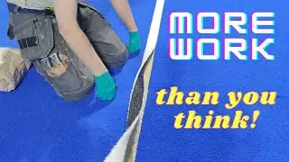How to make white lines for padle court | Paddle tennis court installation |Floor installation | DIY