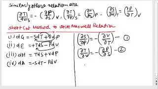 Maxwell's Relations in Thermodynamics Chemistry