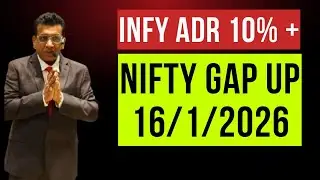 nifty prediction for tomorrow & bank nifty analysis for fridat 16/1/2026 & infosys adr 10% up