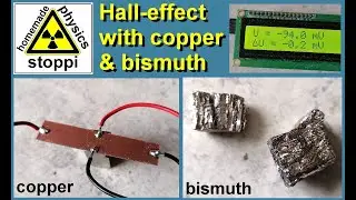 Experiments on the Hall effect with bismuth and copper - Halleffekt bei Bismut und Kupfer