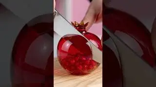 Glass Anar Smooth Cutting ASMR | Satisfying Pomegranate Glass Slice Sounds#shorts #asmr