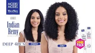 MODEL MODEL WET&WAVY Remist Indian Remy Deep 4PCS