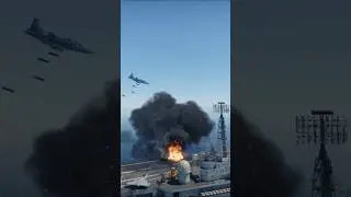 Fighter Jet Bomb Run Triggers Massive Explosion on Aircraft Carrier Deck