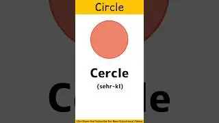 Learn Shapes Name In French🇫🇷 Language #learn #shorts