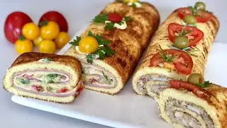 Cómo hacer PIONONO SALADO relleno de atun/jamón y queso- Receta fácil paso a paso