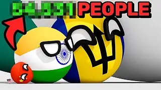 COUNTRIES SCALED BY POPULATION DENSITY | Countryballs Animation
