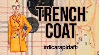 Como desenhar casaco (trench coat) #dicarapidaft