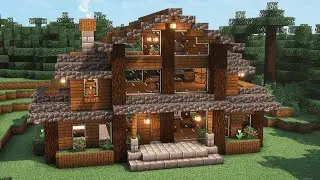 Minecraft: How To Build a Spruce Mansion | Tutorial