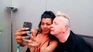 John Lydon doing a selfie at Glastonbury 2013