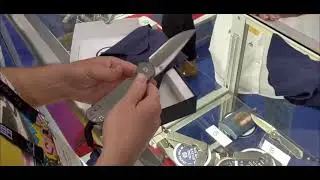 Dr. Larrin Thomas gets a MagnaCut Sebenza from Tim Reeve, a knife guy askes questions about MagnaCut