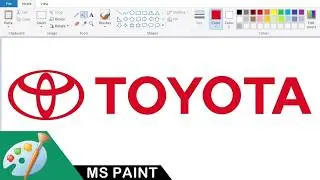 How to draw a Toyota logo in MS Paint
