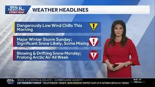 Dangerous wind chills early, followed by a winter storm Sunday for south-central PA