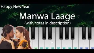 Manwa Laage (Happy New Year) | ON DEMAND Easy Piano Tutorial with Notes | Perfect Piano