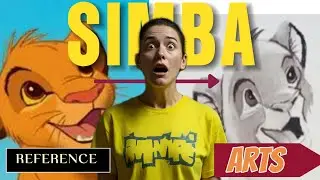 How to Draw Simba from The Lion King | Step-by-Step Drawing Tutorial @Disney |ARTS MINE
