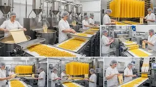Inside a Modern Pasta Factory &mdash; UNSEEN PASTA PROCESS #pasta  #factoryprocess #howitsmade