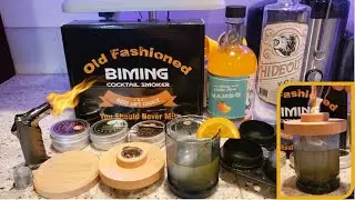 Коптильня BIMING для коктейлей | Набор для курения с 4 видами древесной щепы и бутановой горелкой