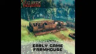 Valheim: Wooden Farmhouse - Early Game - (Speed Build Short) #valheim #speedbuild