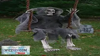 Swinging Dead Skeleton Reaper Figure Halloween 3' Prop Decor Scary Horror Party