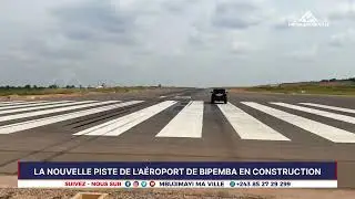 Mbujimayi : La nouvelle piste de l’aéroport de BIPEMBA en construction.