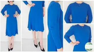 How I Sewed my Basic Shift Dress with Puff Sleeve and Flounced Hem
