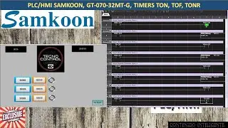 04-PLC/HMI SAMKOON, GT-070-32MT-G, TIMERS TON, TOF, TONR