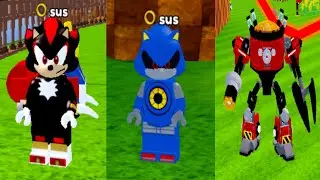 I got Lego Shadow, Lego Metal Sonic, and Egg Crusher in Sonic Speed Simulator