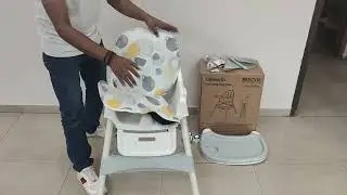 Meditive Folding Baby High Chair Recline Highchair Height Adjustable Feeding Seat