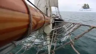 Lady of Avenel Tall Ship - Out on the Bowsprit Sailing