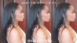 GRWM Hair Edition | Installing Kinky Straight Clip ins | SharronReneé