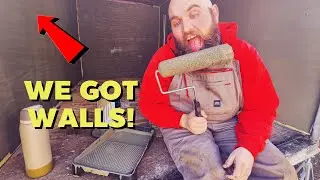 Cargo Trailer Camper Build |Walls, Paint, & Electrical | Part 5 | The Frozen Buck