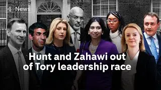 Tory leadership: Hunt and Zahawi out of race as Sunak wins first vote