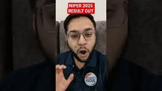 NIPER 2025 RESULT OUT #niperjee #niper #niper2025 #result