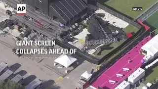 Giant screen collapses ahead of music festival