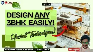 Design any 3BHK easily! (secret technique) | Linear, Rectangular & Square Plot Planning|Rupesh range