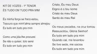 KIT DE ENSAIO VOZ 1&ordm; TENOR - &Eacute;S TUDO EM TUDO PRA MIM -
