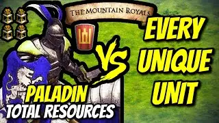 PALADIN (4 Relics) vs EVERY UNIQUE UNIT (Total Resources) | AoE II: DE