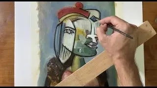 Recreating Picasso _ Eggtempera painting on paper