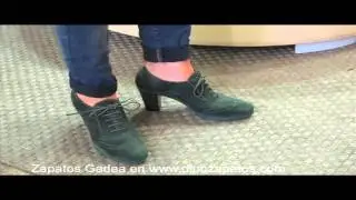 Zapato abotinado Gadea ante verde en Dino Zapatos