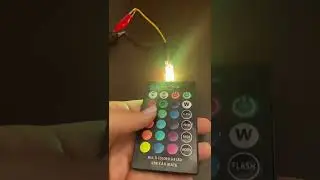 Par L&acirc;mpada T10 RGB 5050 16 Cores Controle Remoto para Carro/Moto/etc... - #shorts
