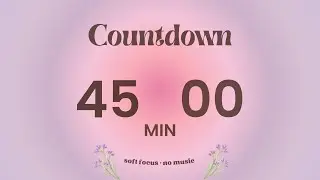 Aura Focus Timer 45 Minutes 🌸 | No Music &middot; Soft Focus