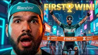 EPIC FINAL! My First Ever Win on Zwift 🏆  Crit City &ndash; Downtown Dolphin