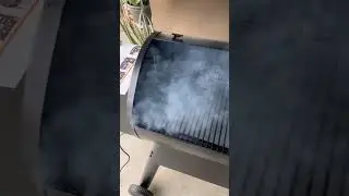 Seasoning the new smoker #bbq #smoker #traeger