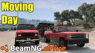 Moving To A New Garage ep7 | BeamNG RLS Career Overhaul Mod